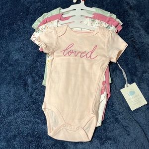 Cloud Island 4-pack short sleeve bodysuits